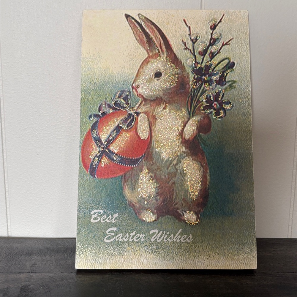 Vintage Easter Bunny Plaque